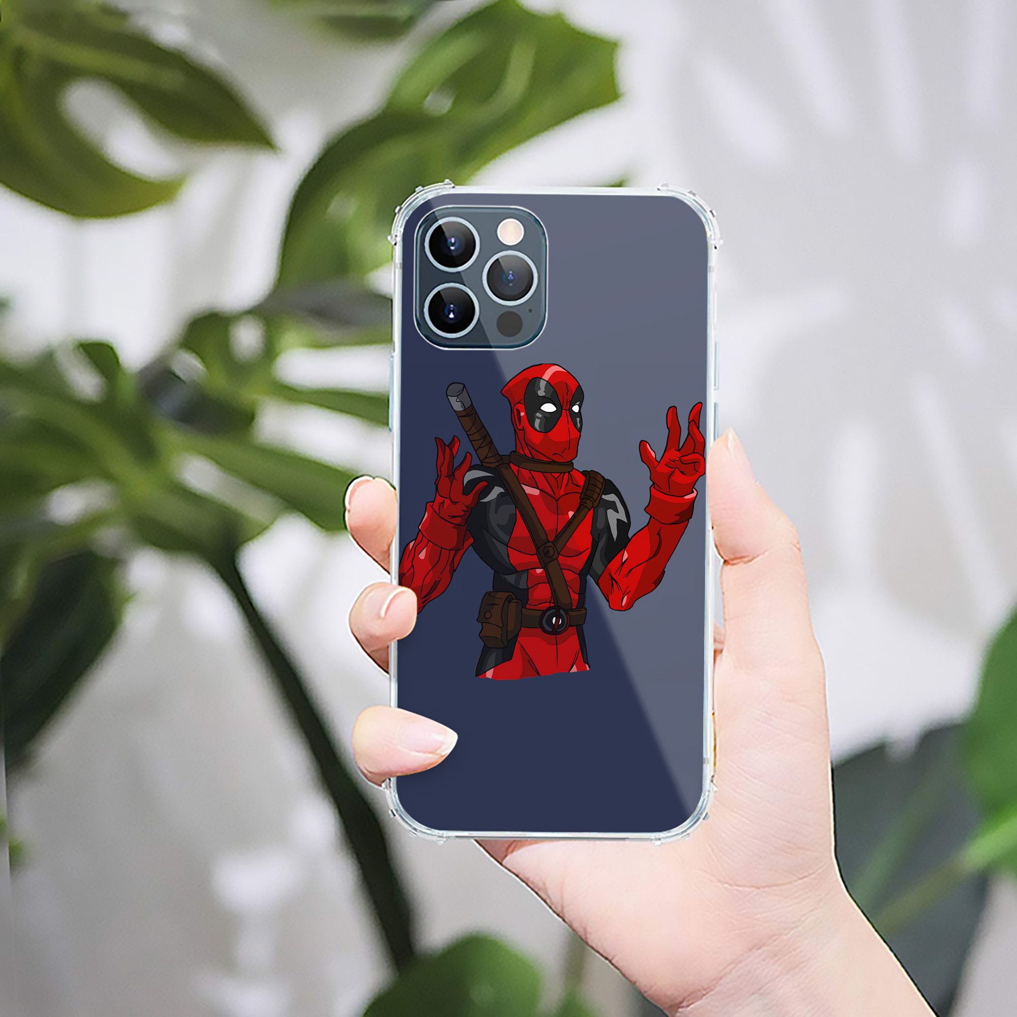 （画像用） Deadpool デッドプール 【iPhone 12シリーズ対応】透明スマホケース（クリアソフトケース）